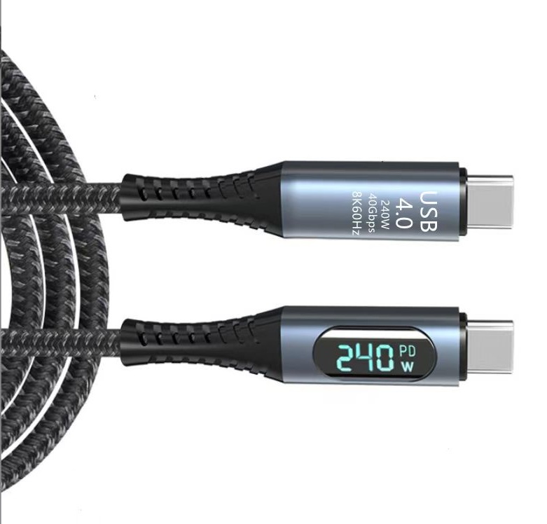 240W USB 4 Cable with Digital Display