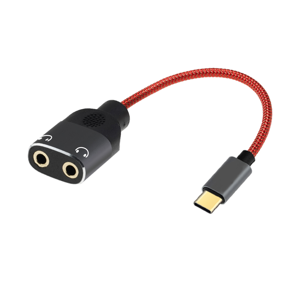 USB C Headphone Y Splitter Mic Adapter