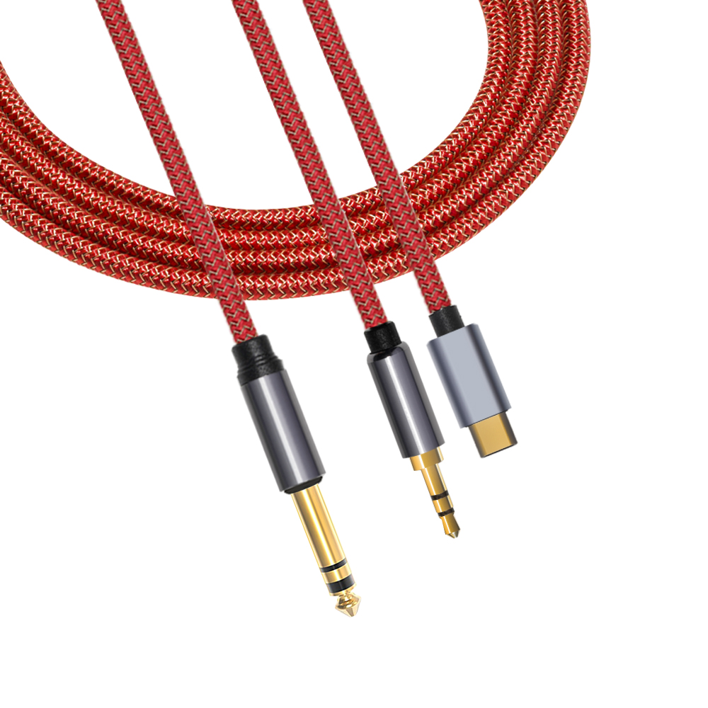 6.35mm 1/4 TRS to 3.5mm 1/8 TRS Audio Stereo Cable