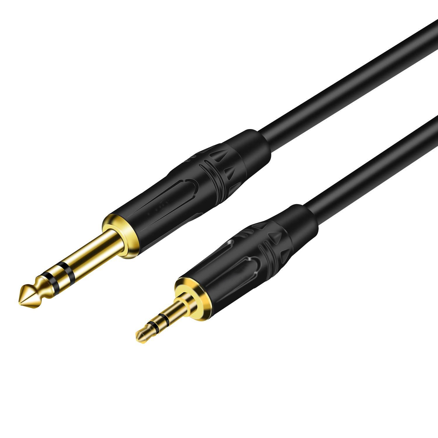 6.35mm  Male to 3.5mm Male TRS  Audio Cable