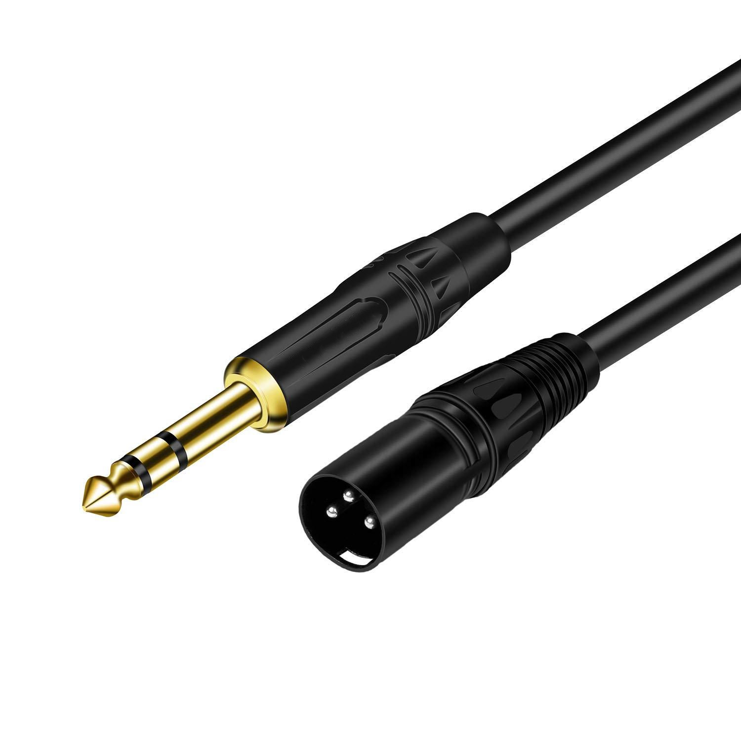 1/4 Inch TRS to XLR Male Cable