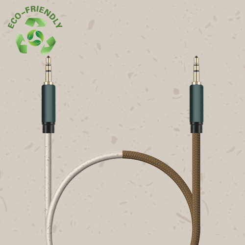 Eco-friendly Wheat Straw 3.5MM Audio Stereo Car Aux Cable