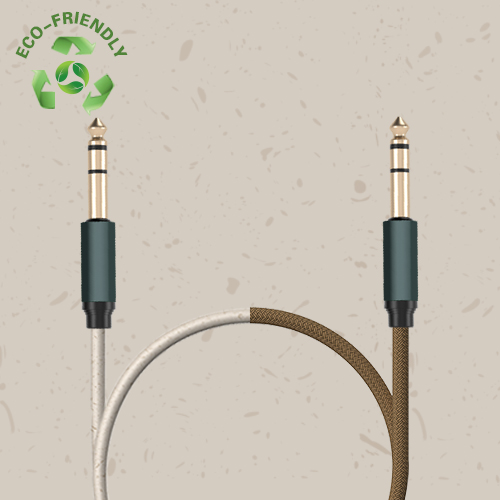 Eco-friendly Biodegradable Wheat Straw 1/4 Inch TRS  Male Audio Cable