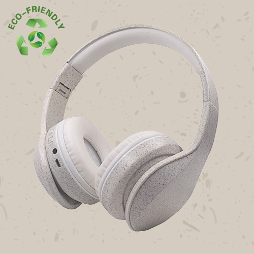 Eco Friendly  Biodegradable Wheat Straw Earphones  Head phones 