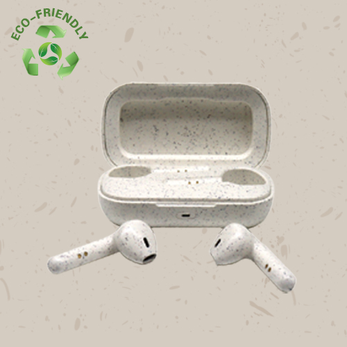 Eco Friendly  Biodegradable Wheat Straw TWS Wireless Earphones 